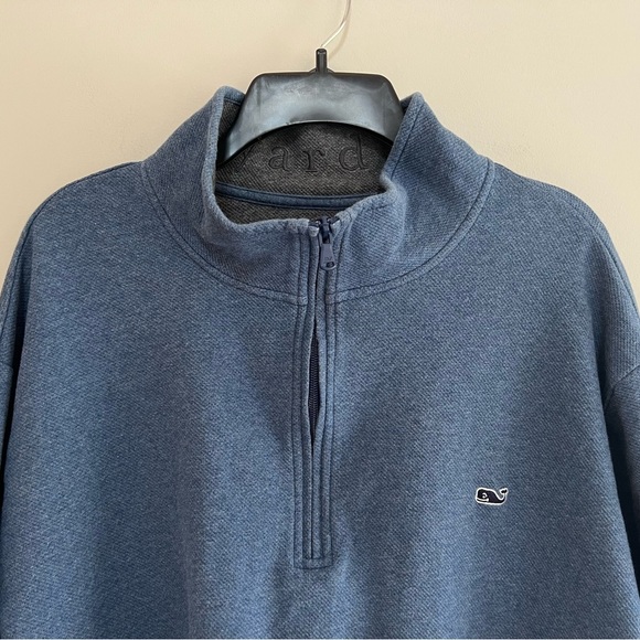 Vineyard Vines Dark Blue Performance Jersey 1/4 Zip Pullover Sweater, size 2XLT - Picture 4 of 6